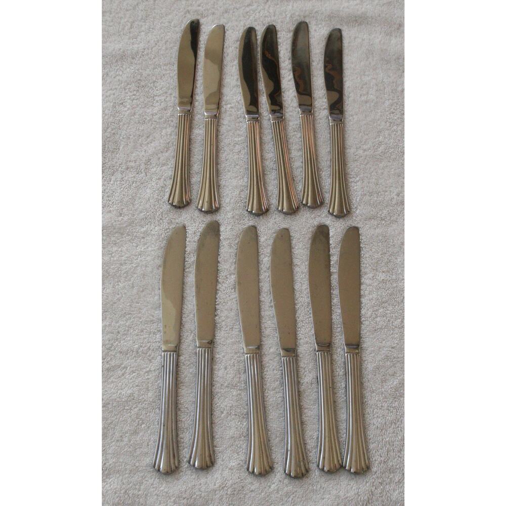 International Silver Symmetry Freemont Knives Set of 12 Stainless China